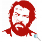 Autoaufkleber Bud Spencer r, Aufkleber Bud Spencer r